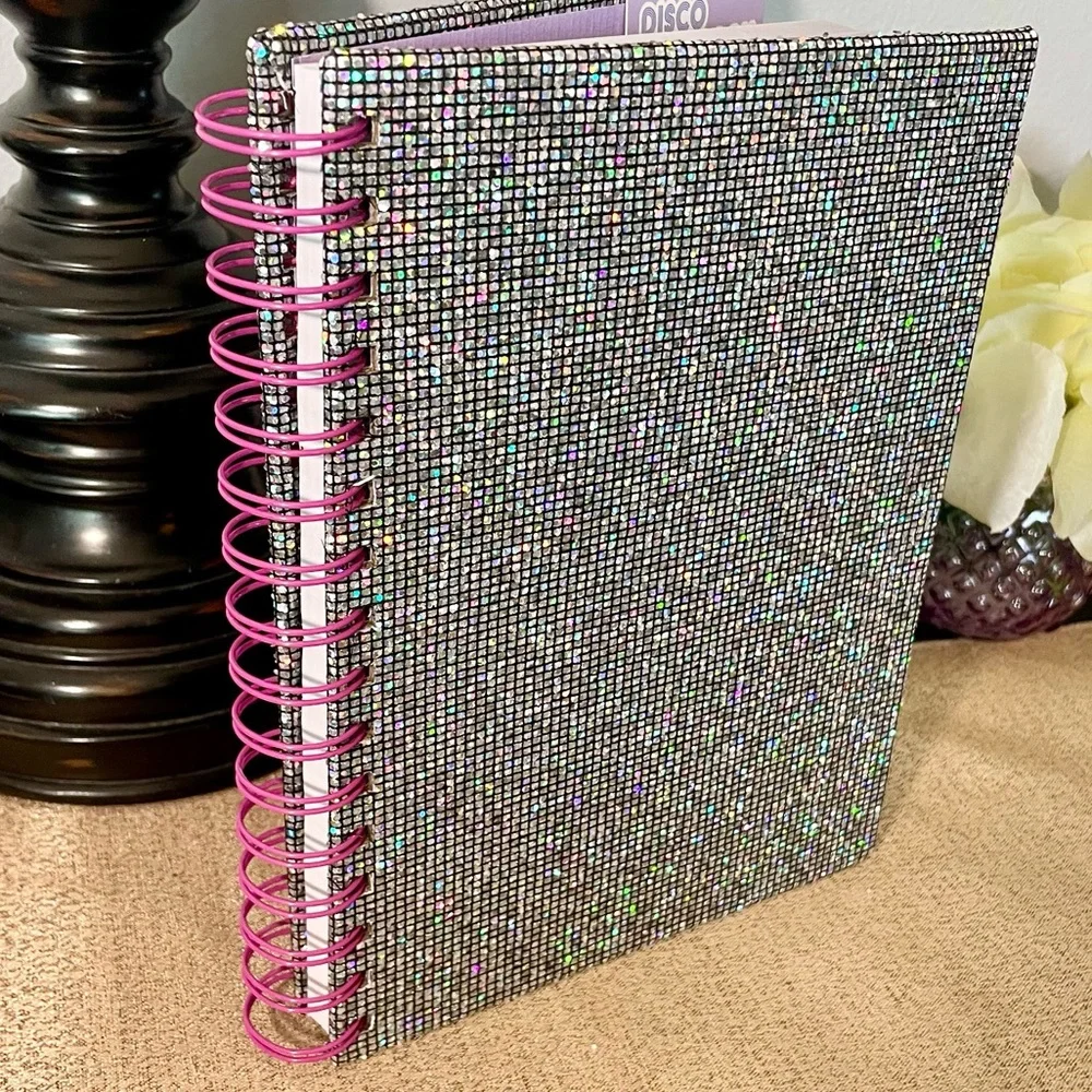 NWT Glitter/Gold Foil Floral Hardcover Notebook/Journal Stationery Bundle